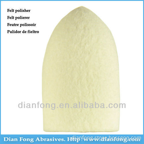 2P Unmounted Bullet Shaped High Density Dental Laboratory Polishing White Felt Cones